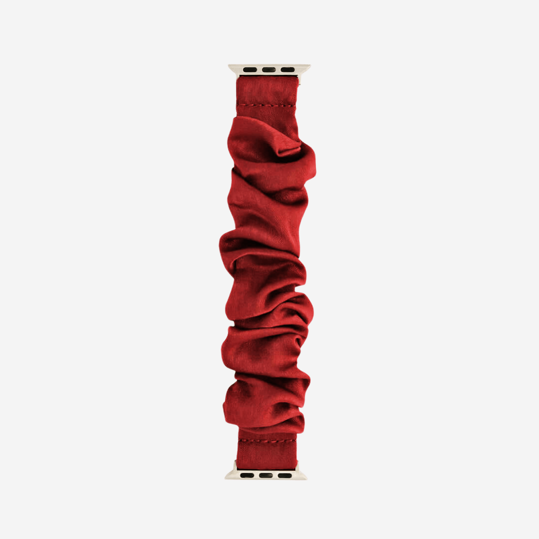 Scrunchie Apple Watch Band - Ruby