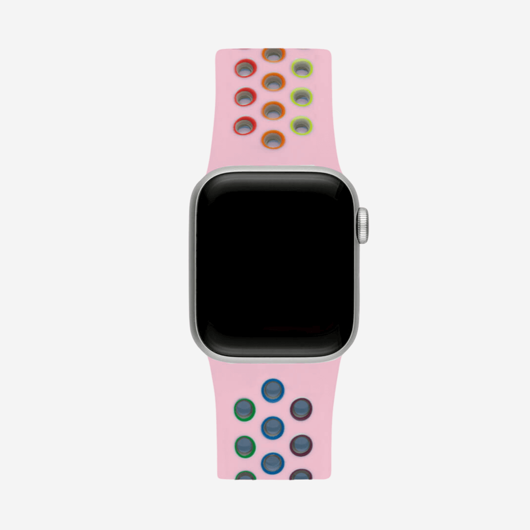 Silicone Sports Apple Watch Band - Pink/Pride