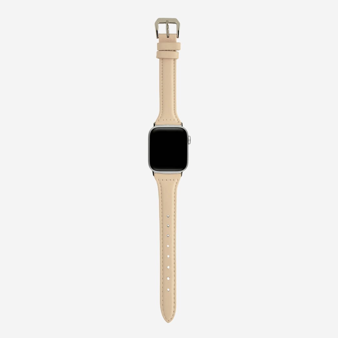 Slim Leather Apple Watch Band - Oatmeal