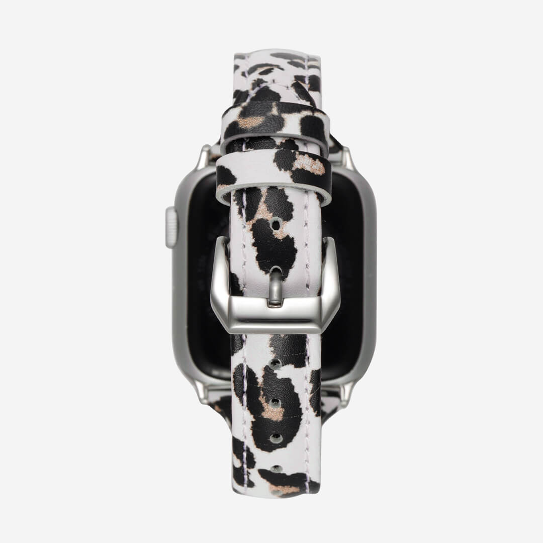 Slim Leather Apple Watch Band - Blonde Leopard