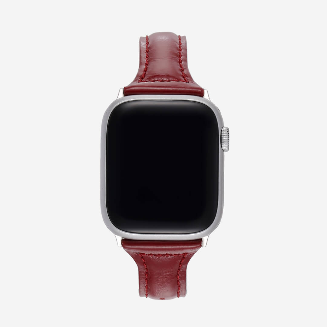 Slim Leather Apple Watch Band - Saffron