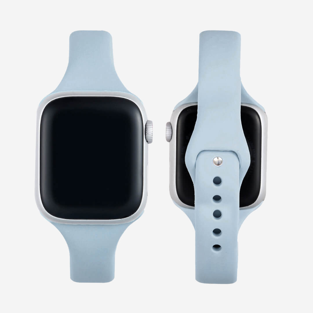 Slim Silicone Apple Watch Band - Blue Mist