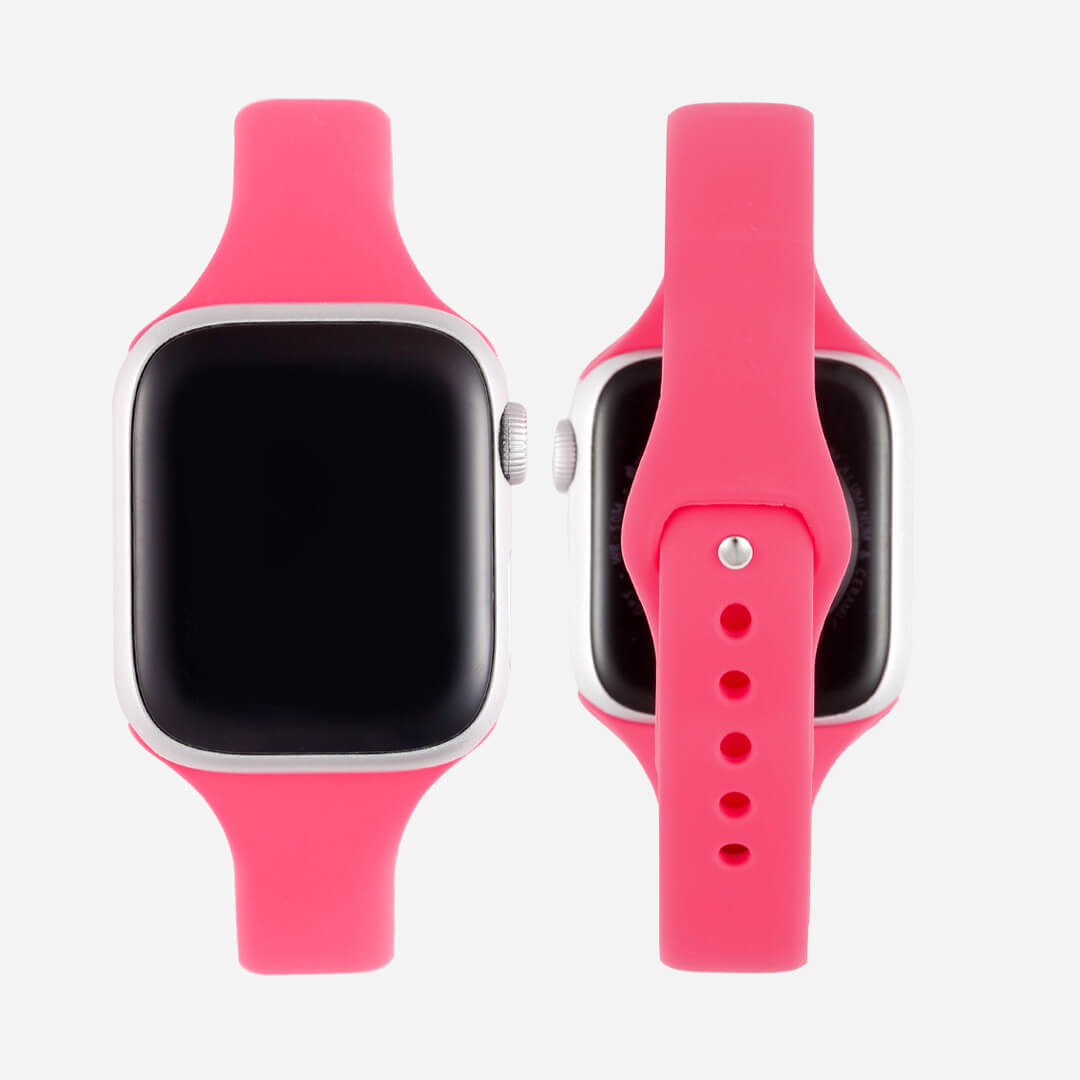 Slim Silicone Apple Watch Band - Hot Pink