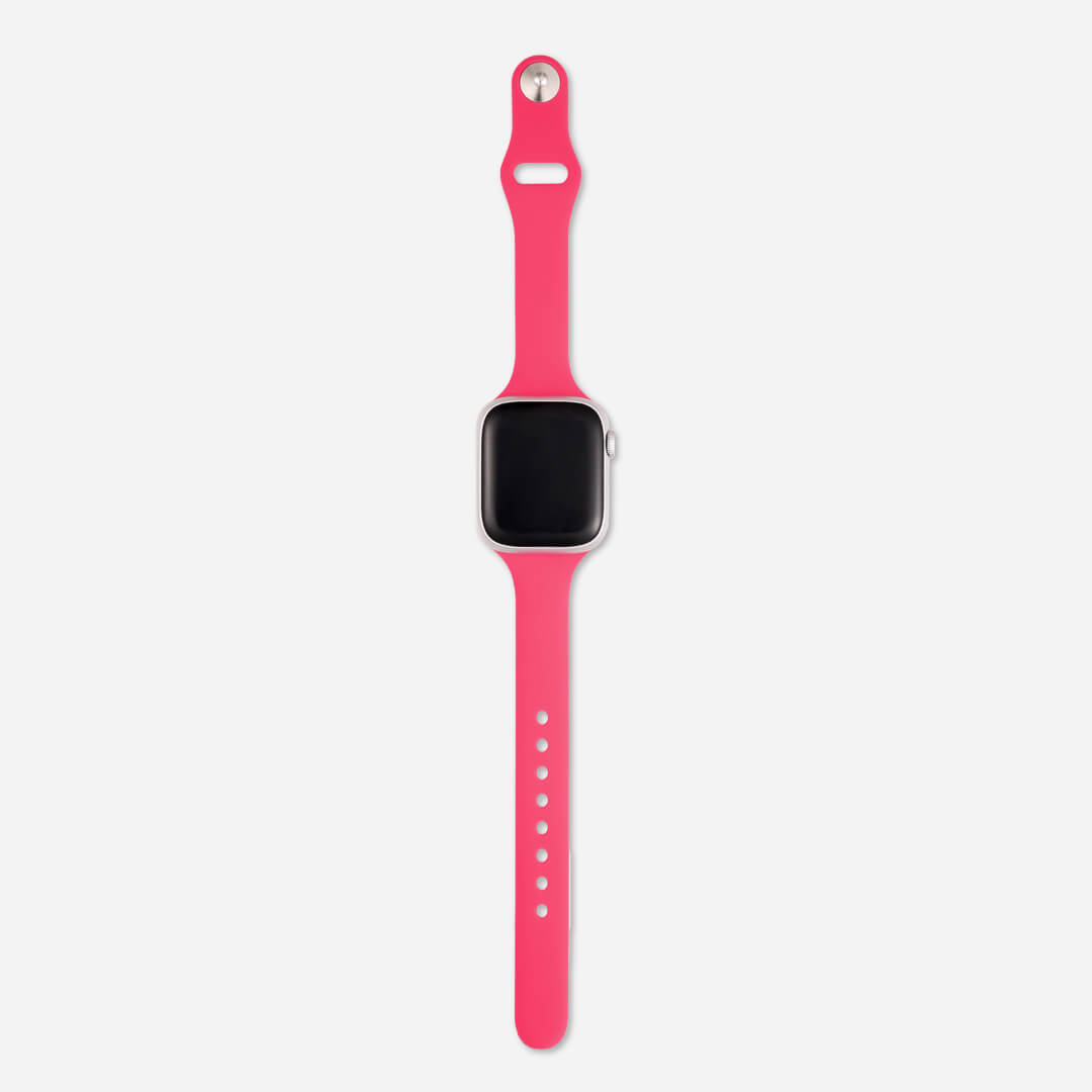 Slim Silicone Apple Watch Band - Hot Pink