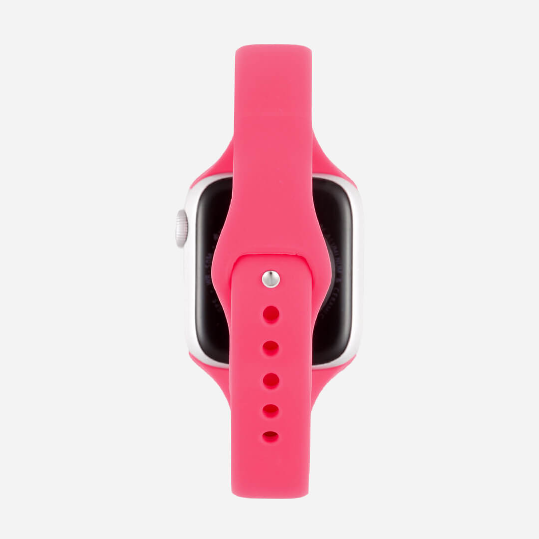 Slim Silicone Apple Watch Band - Hot Pink