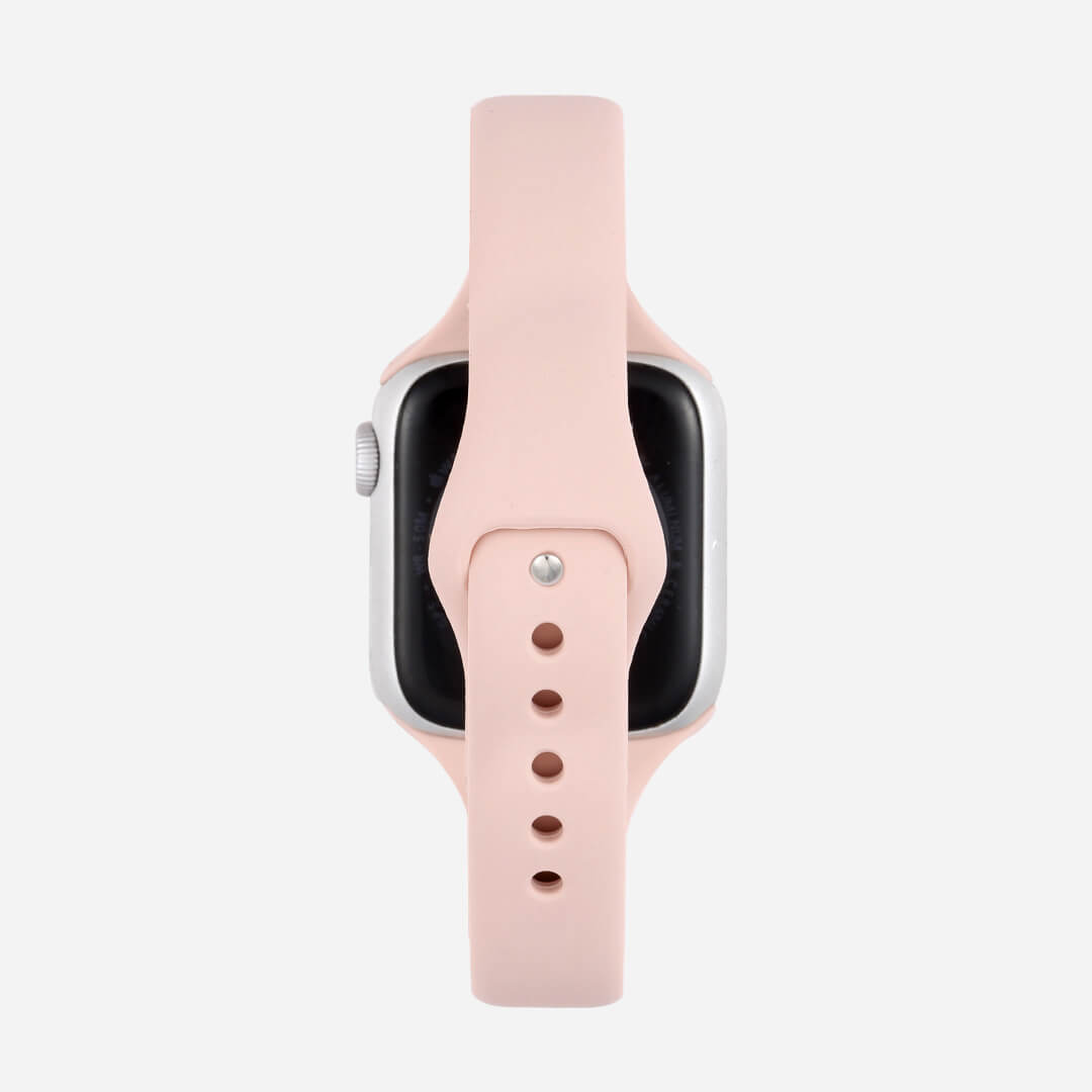 Slim Silicone Apple Watch Band - Pink Sand