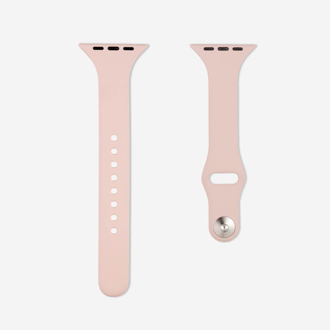 Slim Silicone Apple Watch Band - Pink Sand