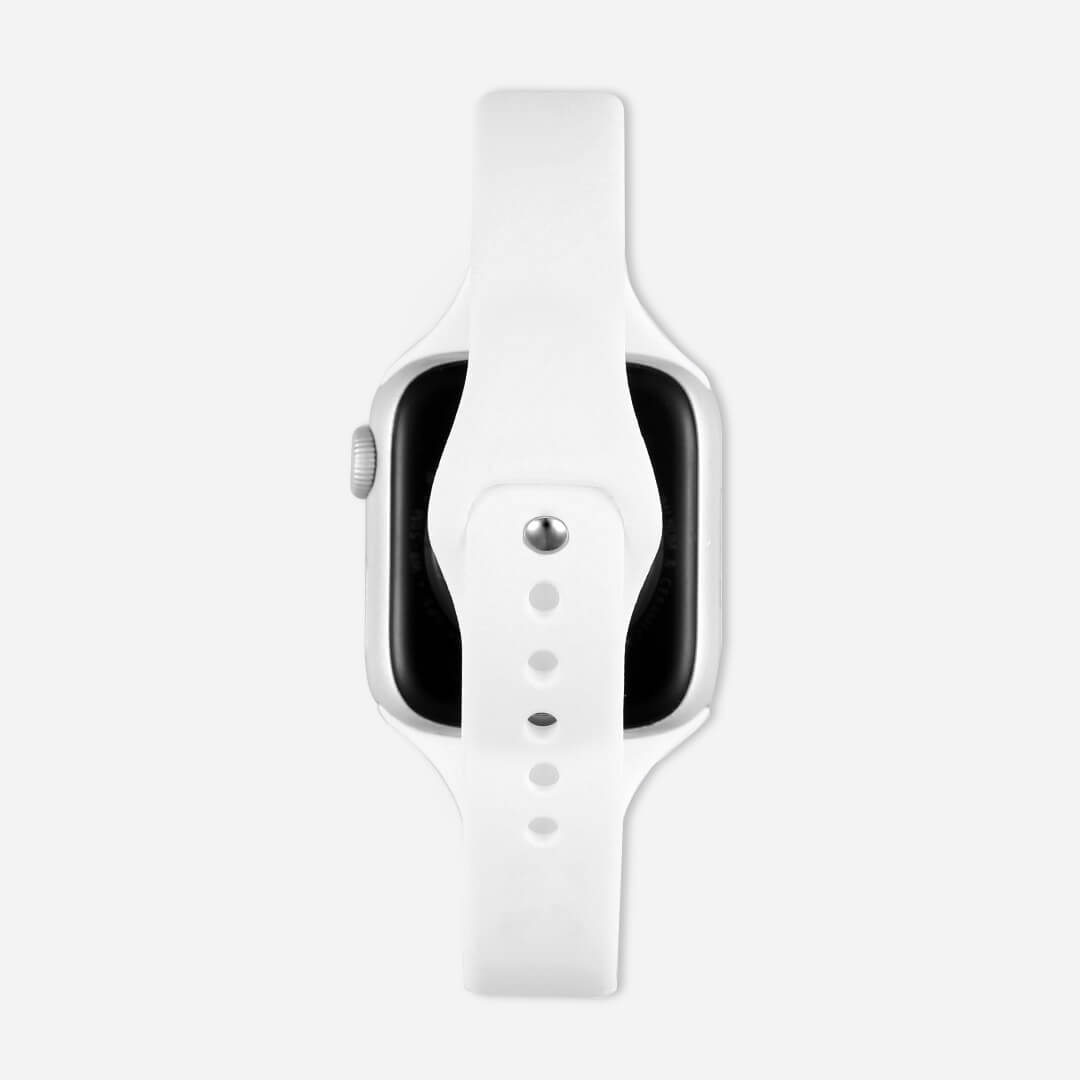 Slim Silicone Apple Watch Band - White