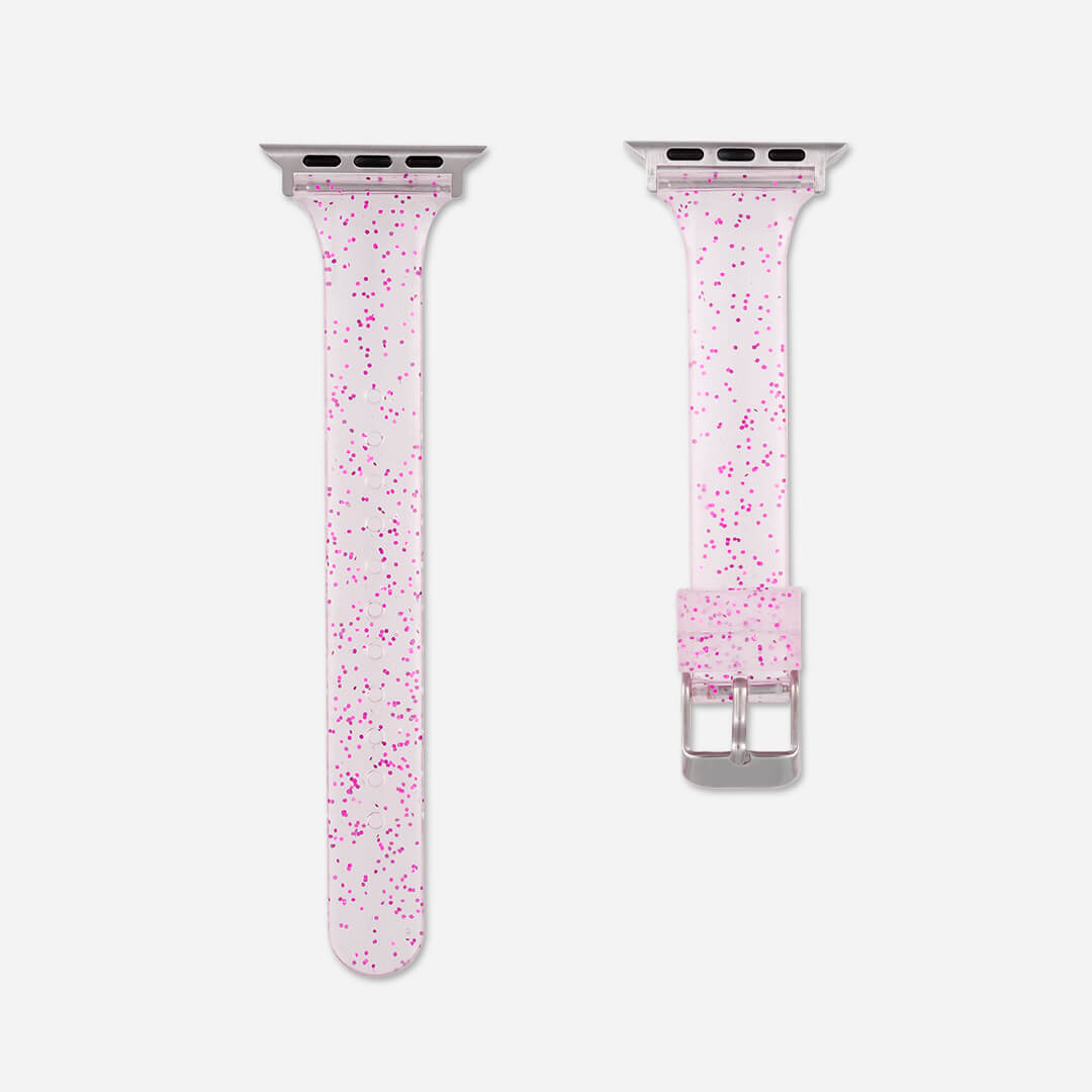 Pink Glitter Watch Strap Elite Childrens Pink Glitter Strap In