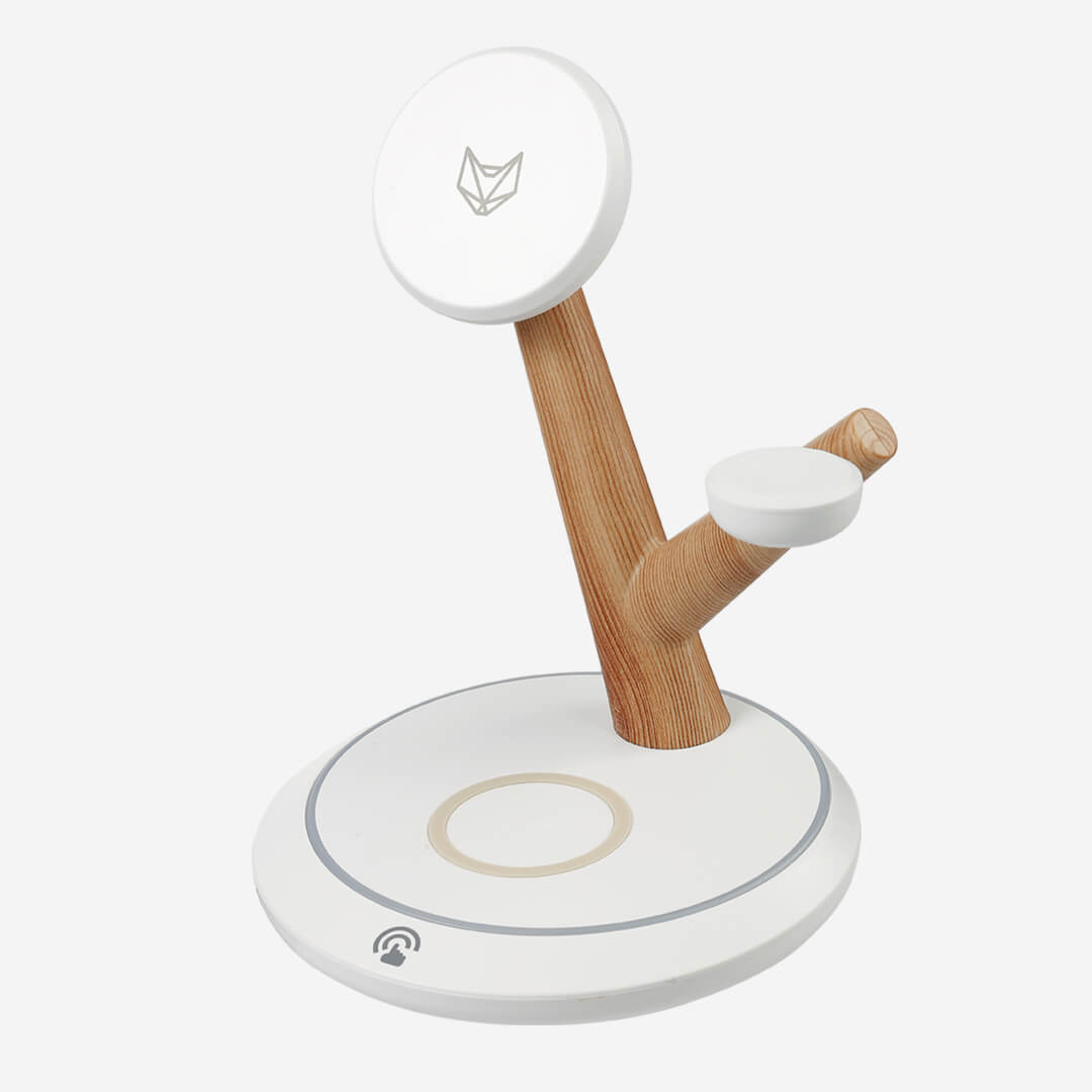 Toronto 3 in 1 Charging Dock - White/Oak