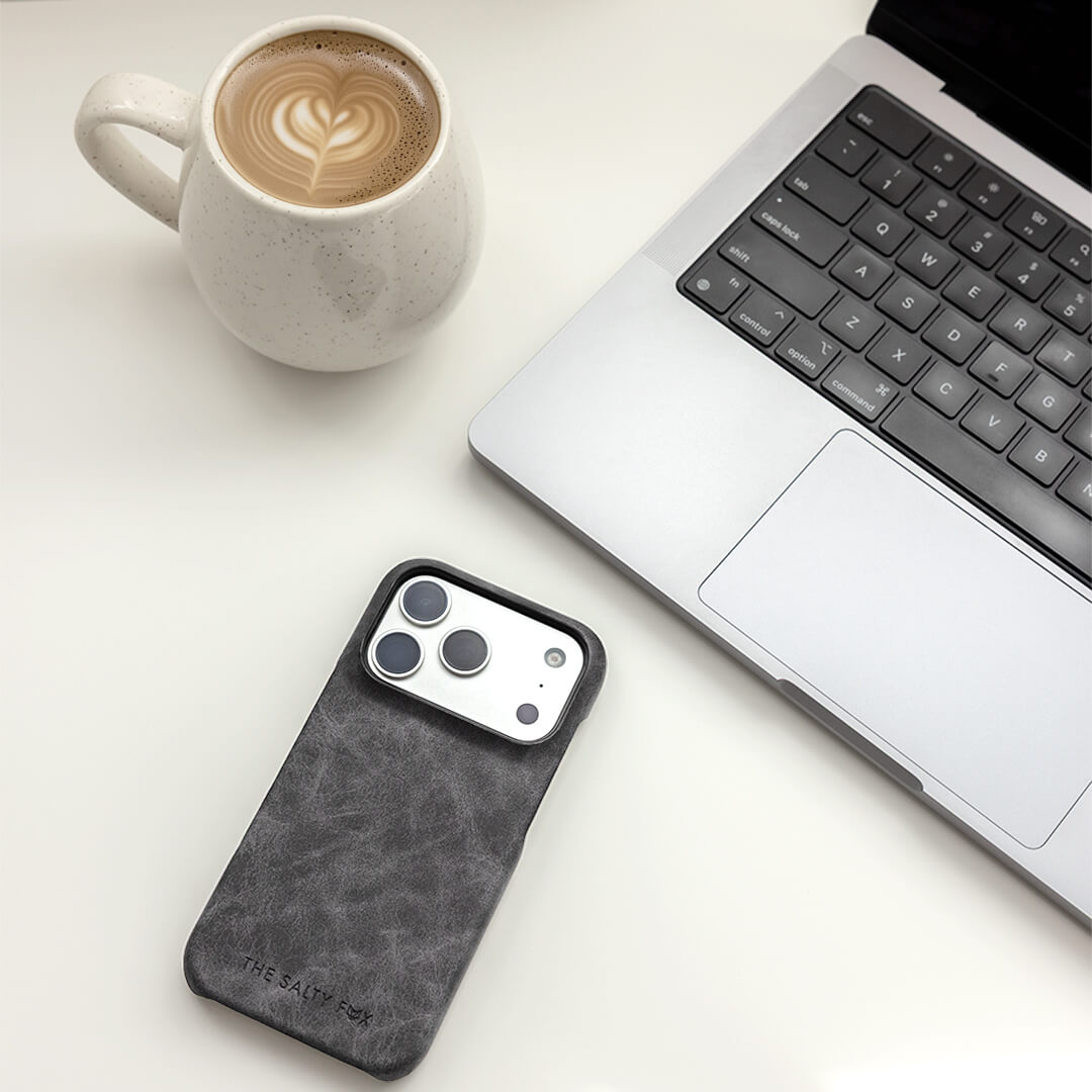 Vegan Leather MagSafe Phone Case - Black