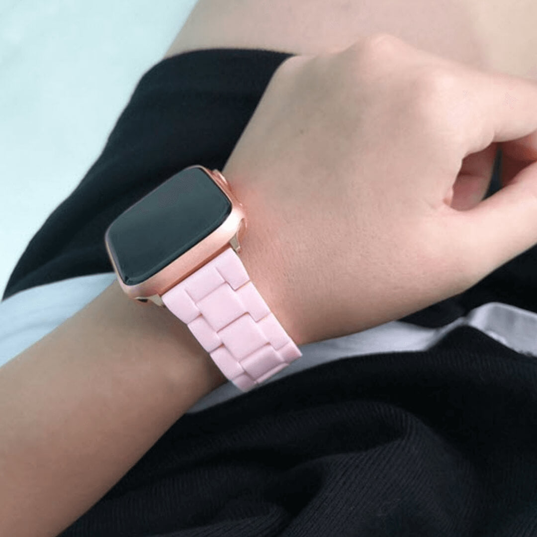 Vienna Apple Watch Band - Candy Pink - On Model