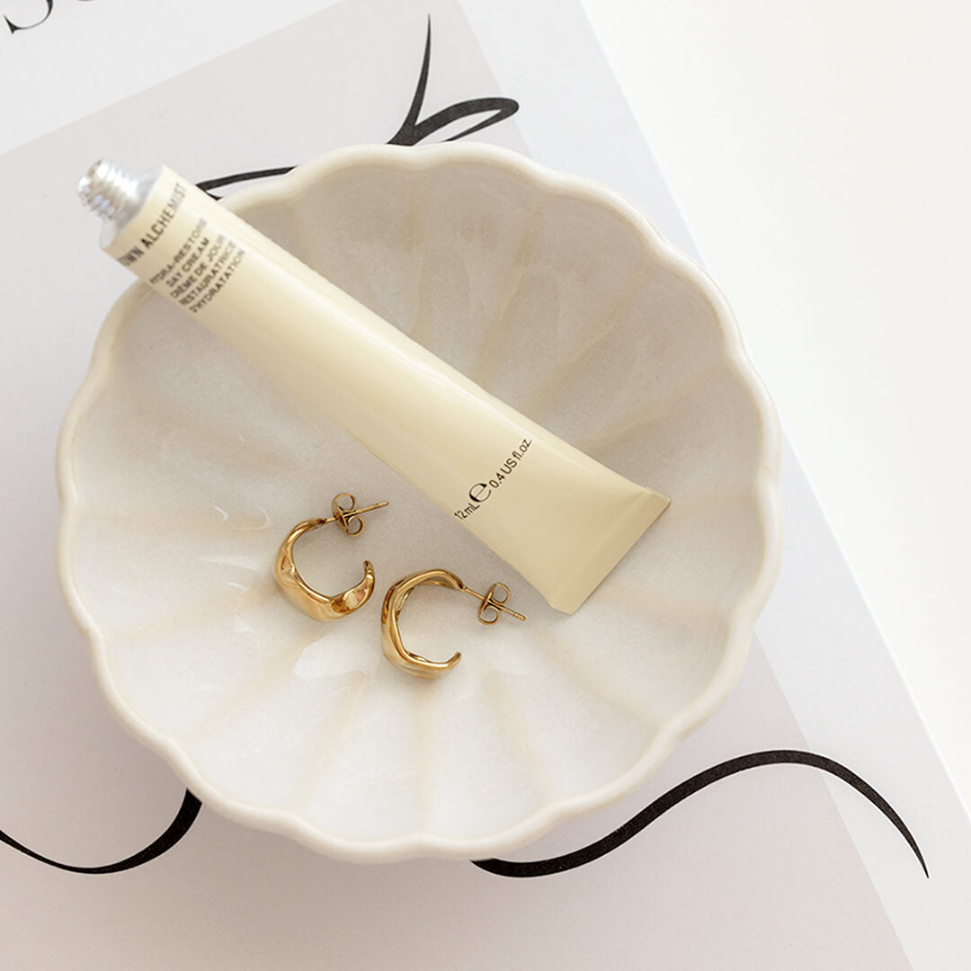 Zoe Molten Hoop Earrings - Gold