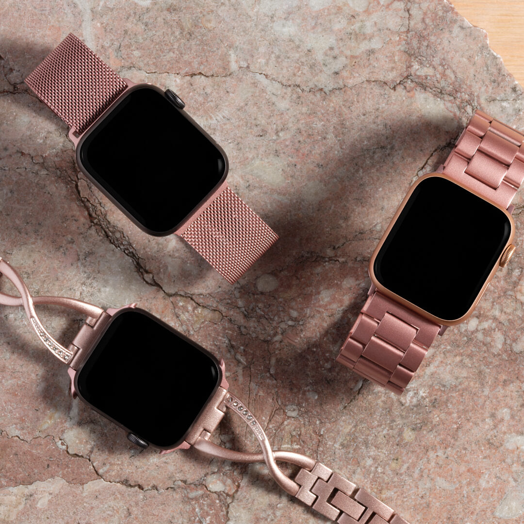 Milanese Loop Apple Watch Band In Rose Gold The Salty Fox