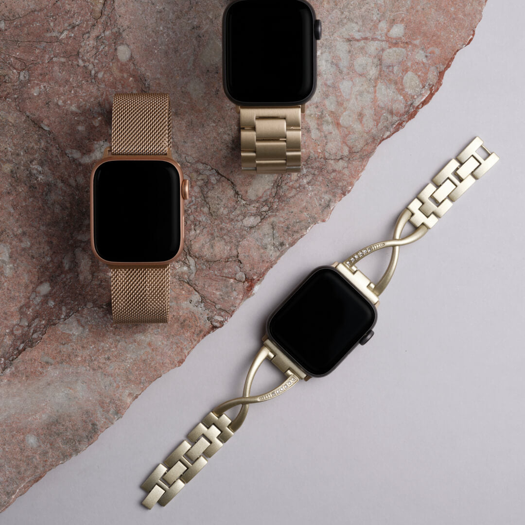 Milanese Loop Apple Watch Band In Vintage Gold The Salty Fox