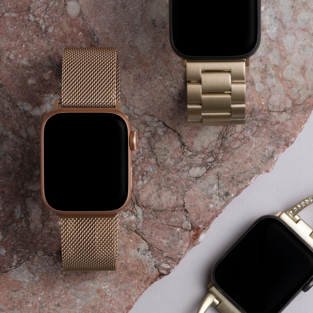 Watch Strap Space Gray Apple Watch With Rose Gold Band Space Grey