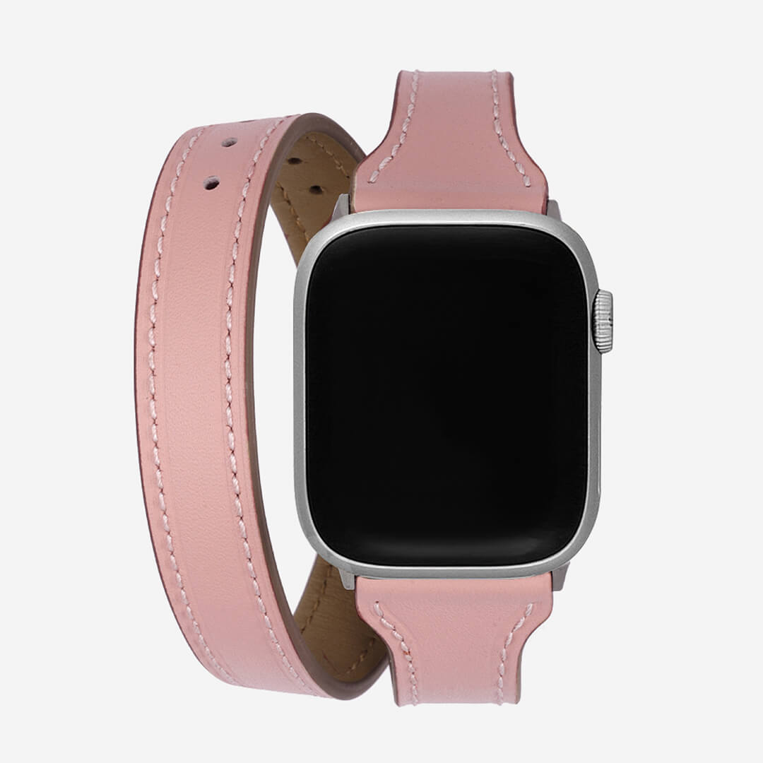 London Double Tour Leather Apple Watch Band Macaron The Salty Fox