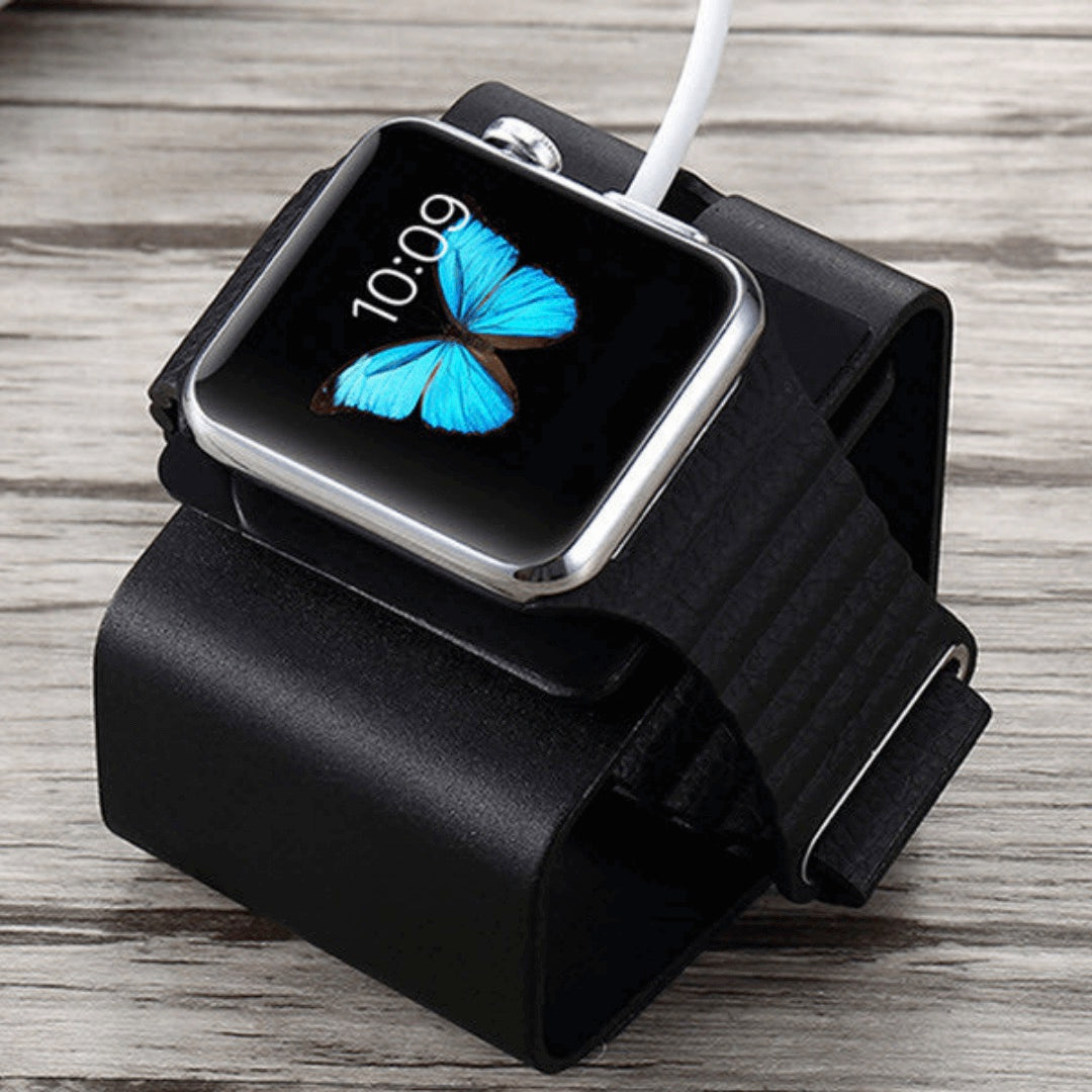 Aluminium Compact Apple Watch Charging Stand Black