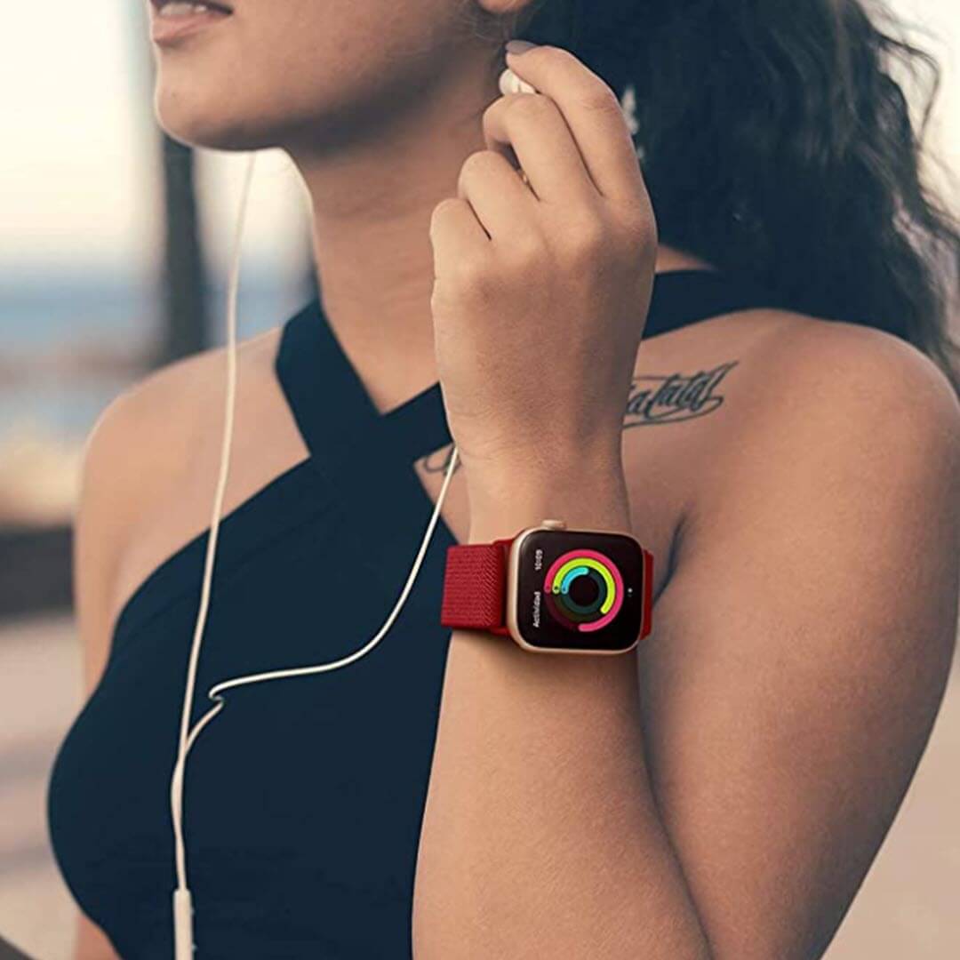 Bondi Nylon Loop Apple Watch Band - Ruby